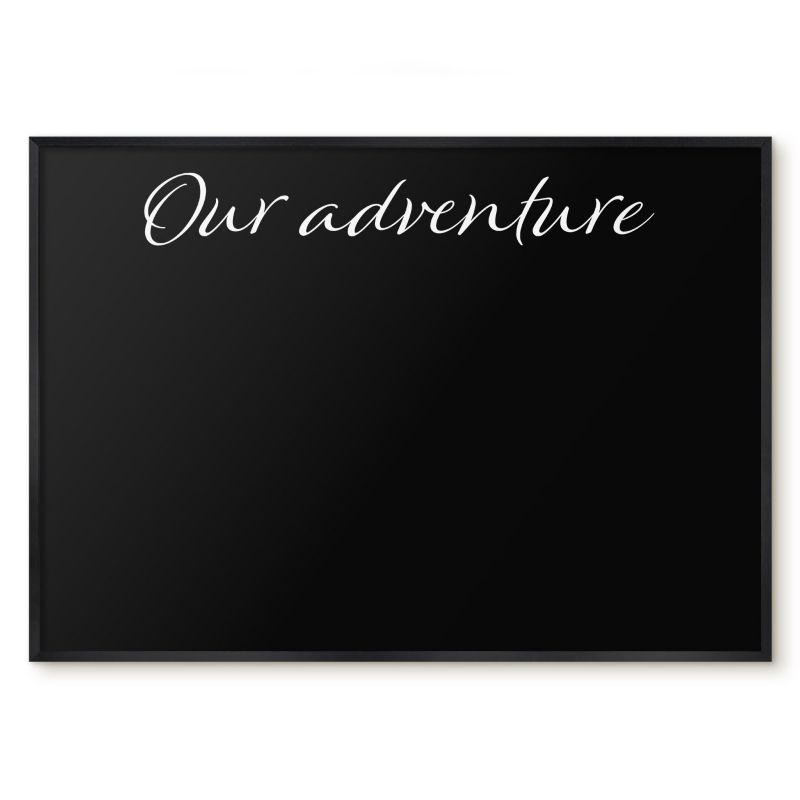 Tablica Na Magnesy Z Podróży Tulup 100x70 cm Our adventure 9 - Czarna rama Do salonu, sypialni 1 szt.