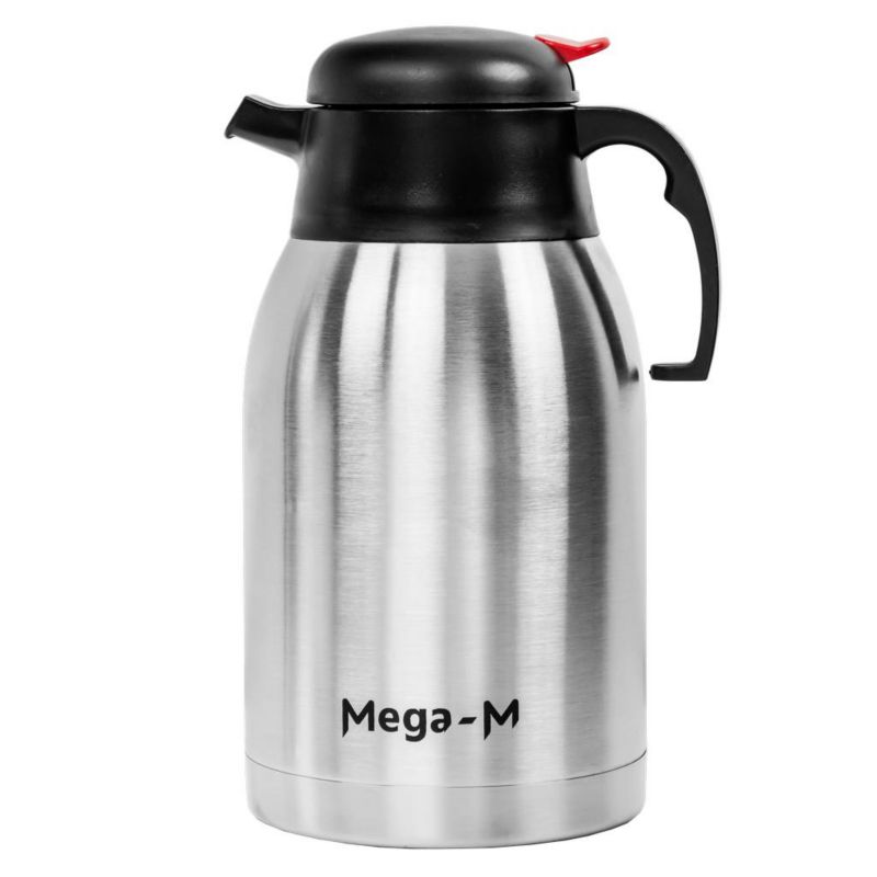 Termos Mega-M stołowy ze stali nierdzewnej z przyciskiem szczelny dzbanek do kawy i herbaty 1,5L 1szt.