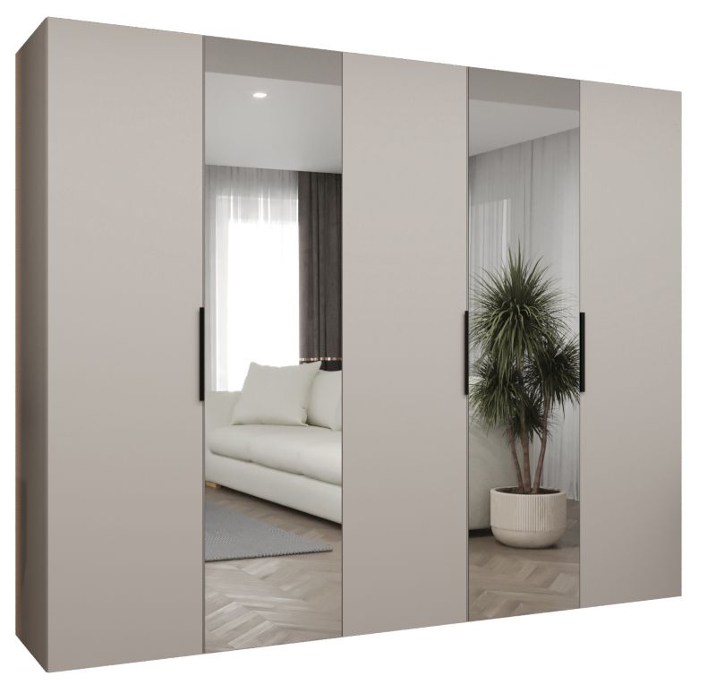 Szafa uchylna otwierana MARBELLA 2 250 wys 202 cm Kaszmir + Czarny 1 szt
