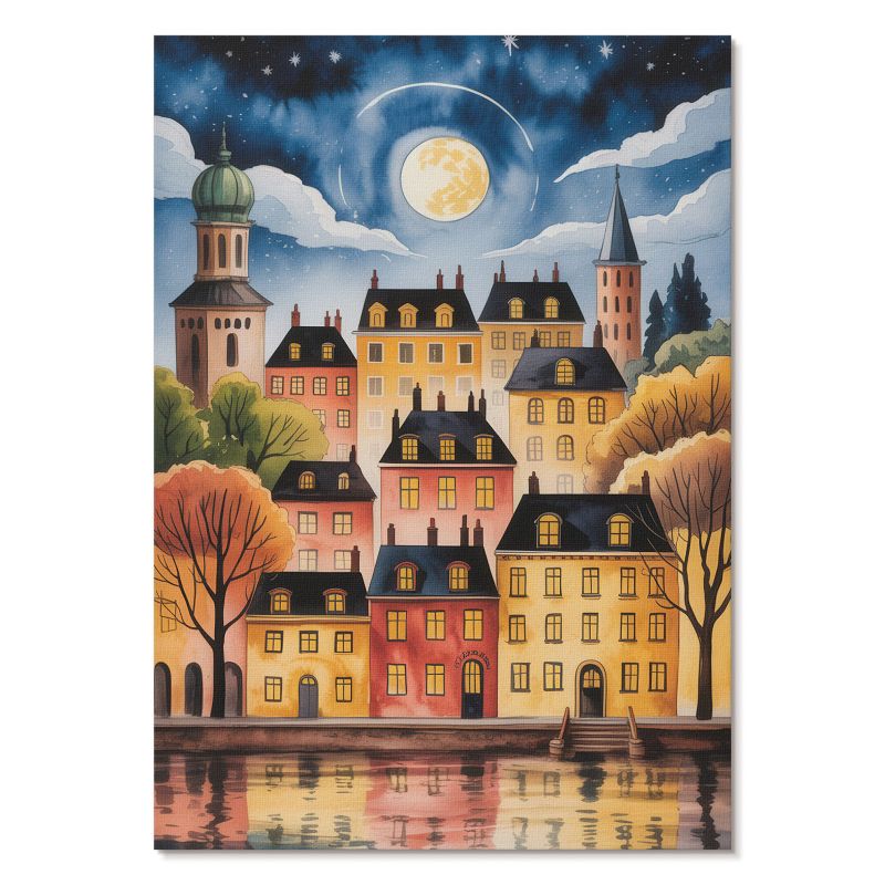 Plakat na Płótnie Tulup 59,4,x84 cm (A1) Nocne miasto Do salonu, sypialni, 1 szt.