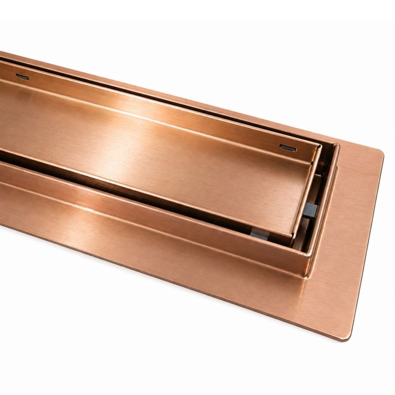 Odpływ liniowy podłogowy Estiva 50 cm 2w1 miedź szczotkowana stal nierdzewna 1 szt.
