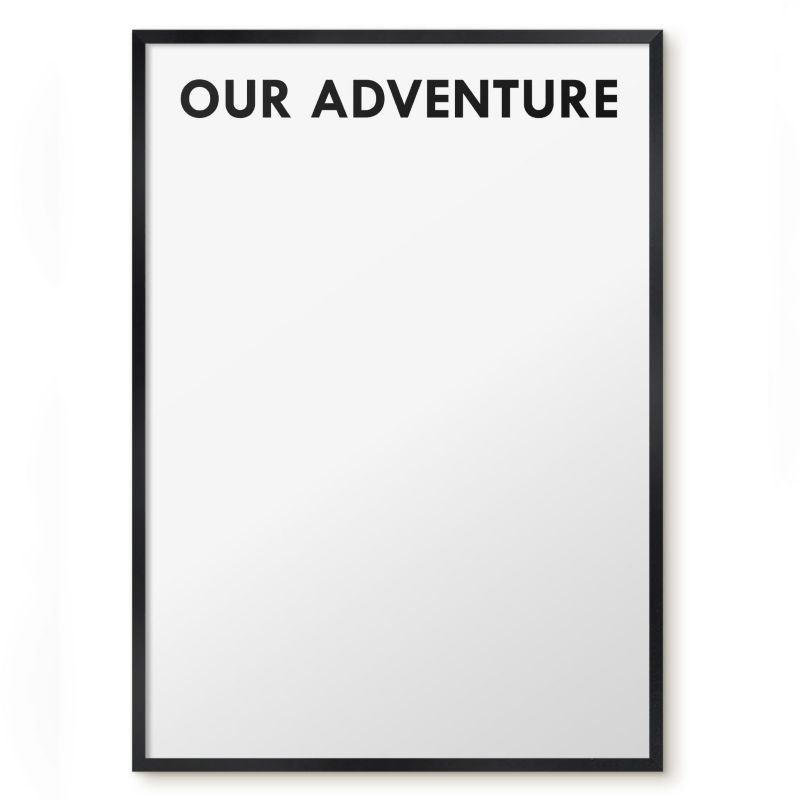 Tablica Na Magnesy Z Podróży Tulup 50x70 cm Our adventure 2 - Czarna rama Do salonu, sypialni 1 szt.