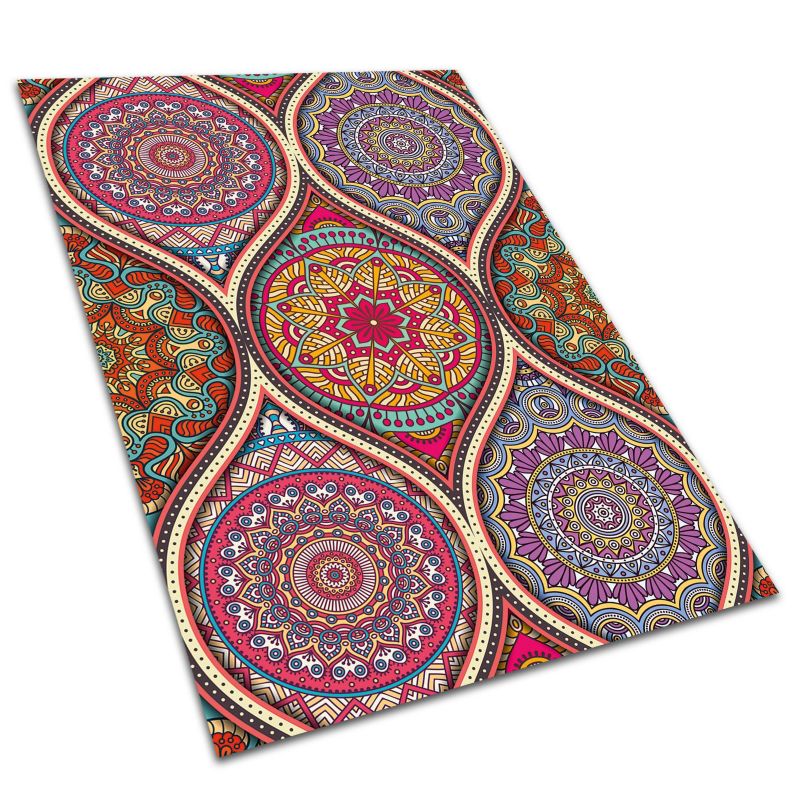 Dywan Zewnętrzny Tulup 60x90 cm Do Ogrodu, Na Taras Kolorowa mandala 1 szt.