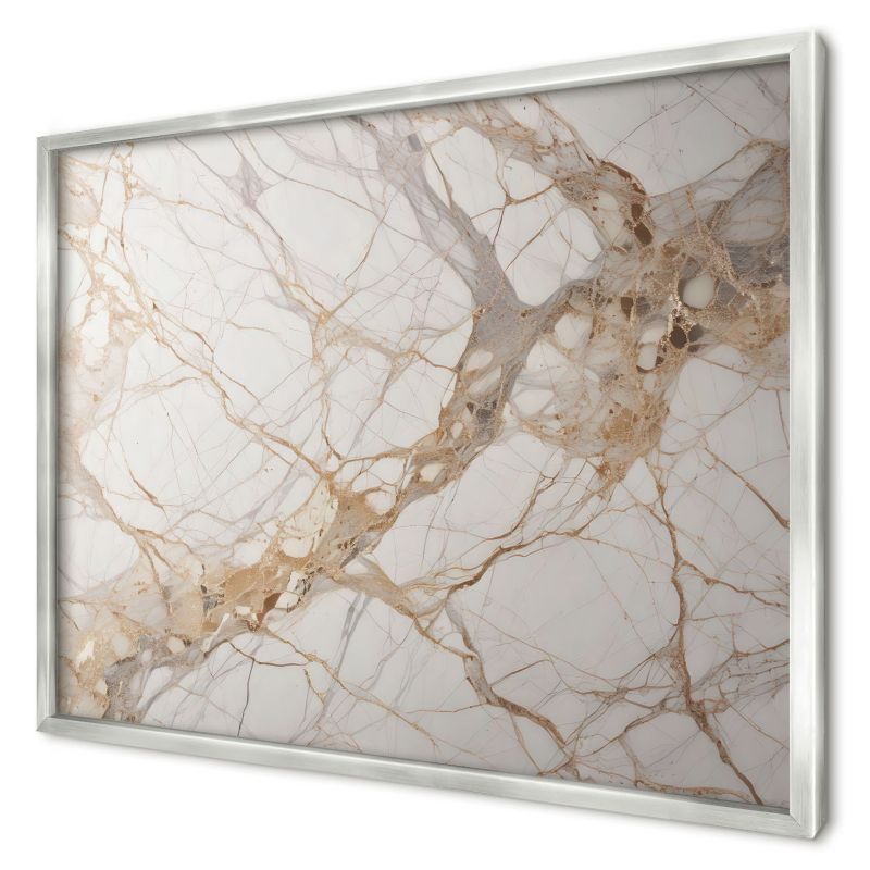 Tablica magnetyczna dekoracyjna Wallfluent 70x50 Marmur elegancja w srebrnej ramie 1szt
