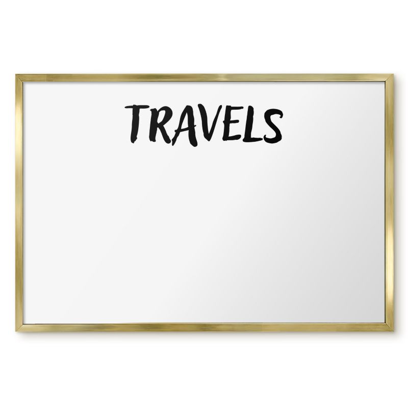 Tablica Na Magnesy Z Wakacji Tulup 60x40 cm Travels - Złota rama Do salonu, sypialni 1 szt.