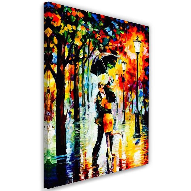 Obraz na płótnie Feeby Zakochana para pod parasolem 20x30cm 1szt