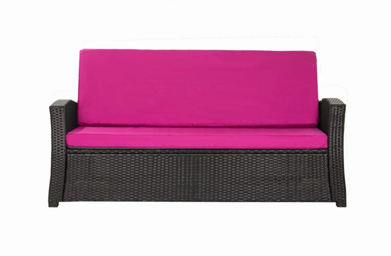 Poduszka ogrodowa na sofę Technorattan, Setgarden,140x50cm +140x50cm Różowa dwustronne Poduszki na meble ogrodowe-Rattan, 1szt