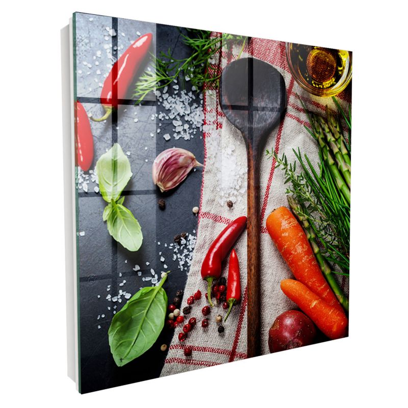 Pudełko Na Klucze Tulup 30x30 cm Kuchenne inspiracje - Biała - Otwierana na prawo 1 szt.