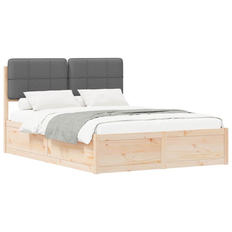 Łóżko Drewniane WaszeMeble 135x190 cm Brązowe WM-3398205 1 szt.