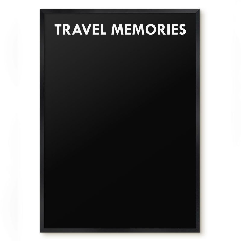 Tablica Na Magnesy Z Podróży Tulup 50x70 cm Travel memories 7 - Czarna rama Do salonu, sypialni 1 szt.