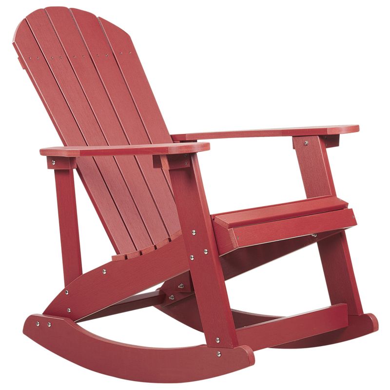 Fotel bujany ogrodowy Adirondack Czerwony 1 szt.