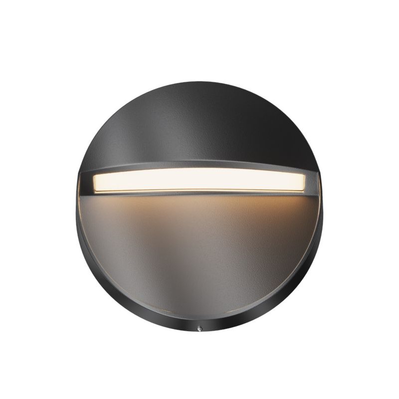 Kinkiet zewnętrzny okrągły schodowy Maytoni MANE czarny LED 3W biały ciepły 3000K 100lm IP54 wym:3x12x12cm - 1 szt.