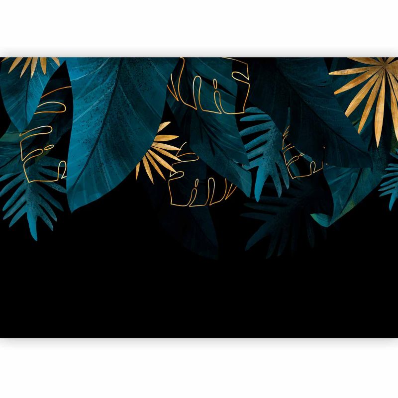 Fototapeta flizelinowa Artgeist 170 g/m2 wodoodporna Liście czarna 150x105 (3 części) 10169ab rolka 1 szt