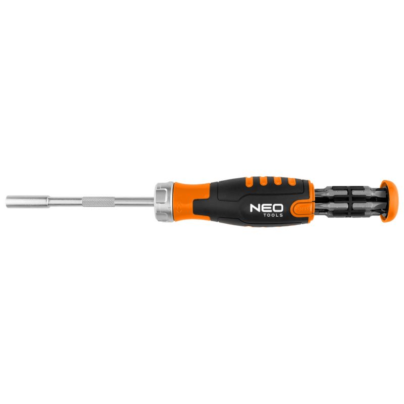Wkrętak z grzechotką i zestawem bitów NEO TOOLS 12 szt. 1 kpl