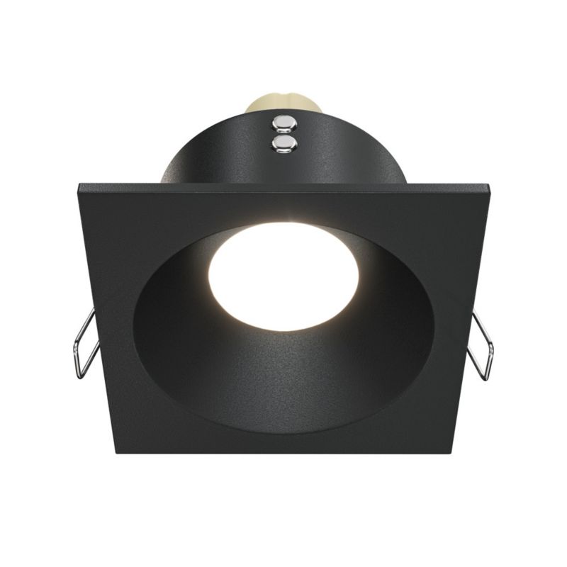 Oprawa sufitowa wpuszczana Maytoni Zoom łazienkowa czarna 1 x GU10 x 50W IP65 wym: 4,5 x 8,5 x 8,5 cm kwadratowa - 1 szt.