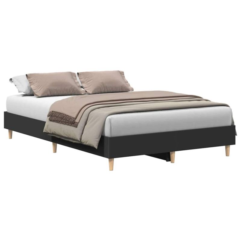 Rama łóżka WaszeMeble 135x190 cm Czarny drewno WM-861058 1 szt.