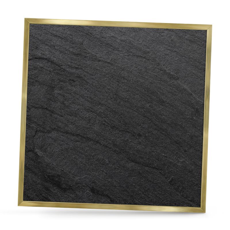 Tablica magnetyczna do salonu ArtPrintCave 50x50 Czarna faktura w złotej ramie 1szt