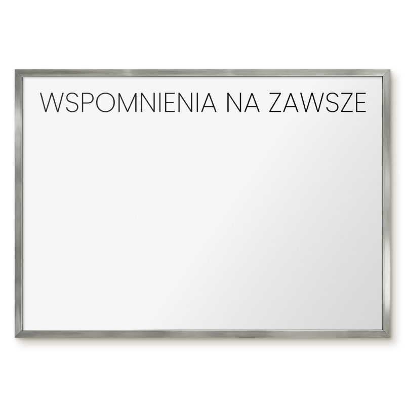 Tablica Do Magnesów Tulup 70x50 cm Wspomnienia na zawsze 3 - Srebrna rama Do salonu, sypialni 1 szt.