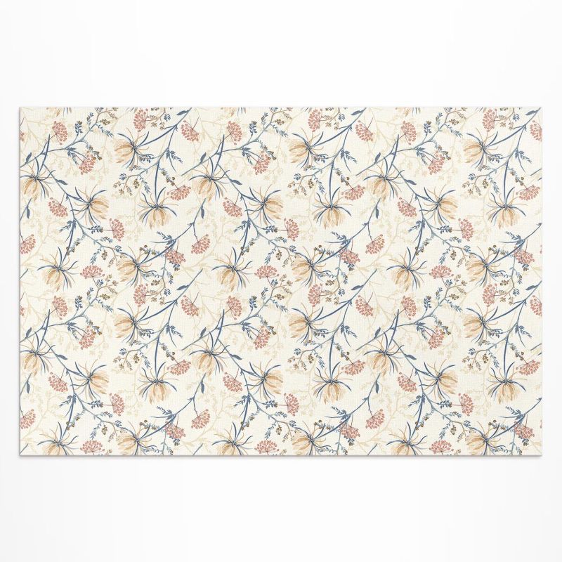 Balkonowy Dywan Winylowy UV Wallfluent 100x150 cm Kwiecista łąka delikatny wzór boho 1 szt.