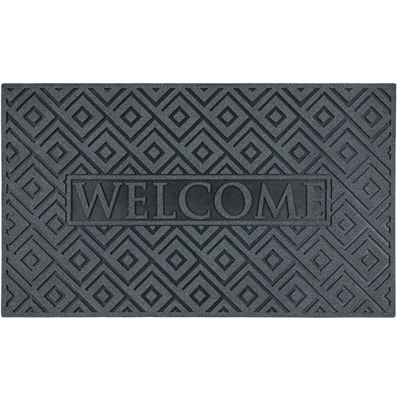 Wycieraczka gumowa Welcome 45x75 cm e-floor pod drzwi szary z brokatem 1 szt