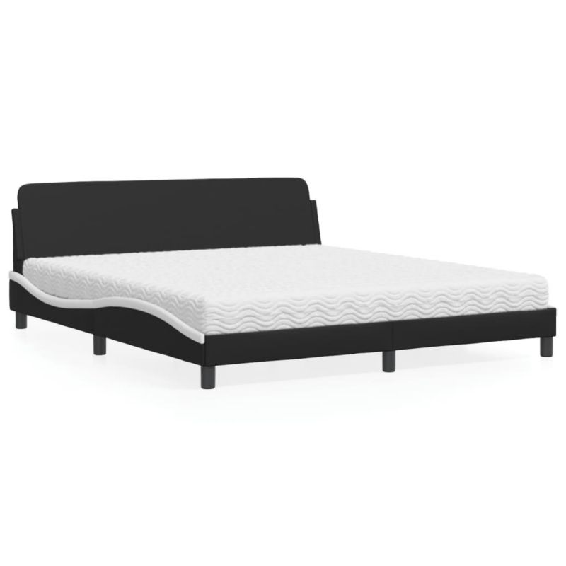 Łóżko tapicerowane WaszeMeble 180x200 cm czarne WM-3208462 1 szt.