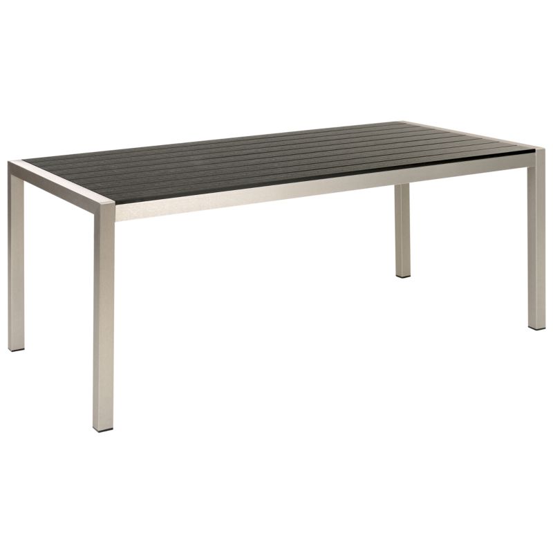 Stół ogrodowy Vernio 180 cm 90 cm Metal Czarny/ srebrny 1 szt.