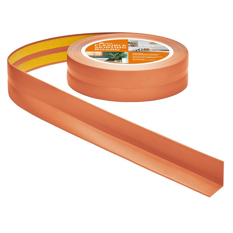 Listwa przypodłogowa samoprzylepna PVC 30x30 mm QUEST, listwa wykończeniowa, elastyczna - 20 m, ceglany, 1 szt.