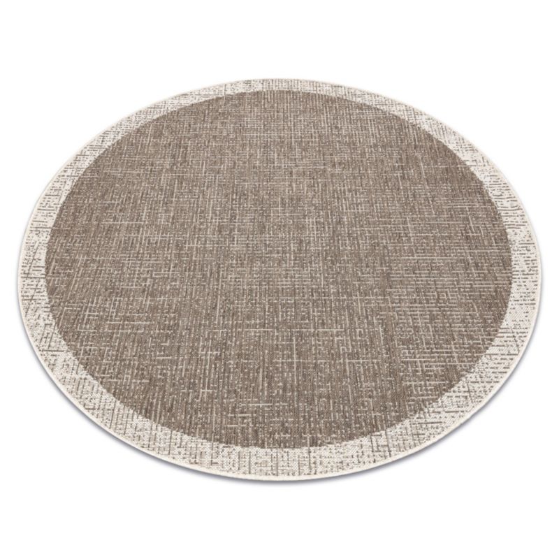 Dywan zewnętrzny Floorlux RugsX koło 120 cm brąz DEV1172 1 szt.
