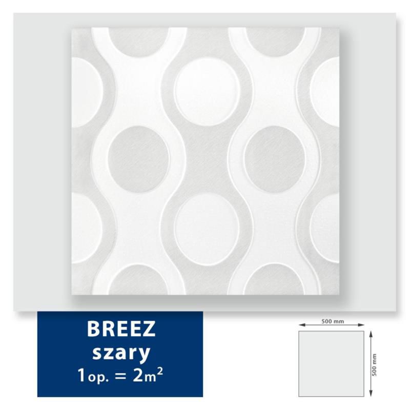 8x Kaseton Sufitowy / Panel dekoracyjny Exclusiv Breez 50 x 50 cm (8 szt / 2 m2) lekki, łatwy montaż, do kuchni, sypialni i salonu