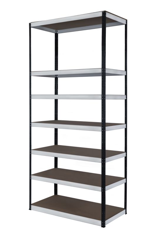 Regał metalowy MODO24 magazynowy grafitowo-biały helios 270x100x35cm 7 półek po 350 kg 1 szt.
