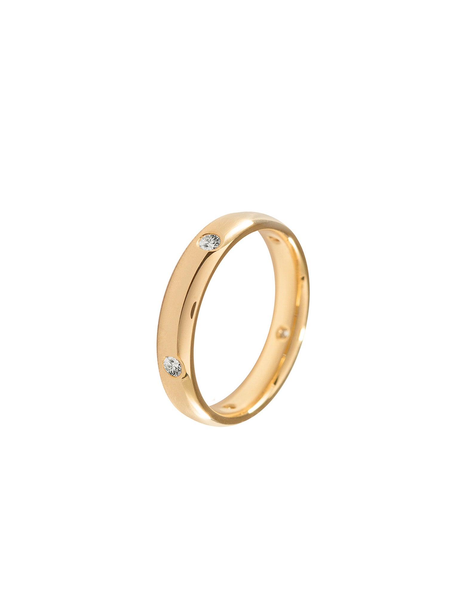 Achillea Diamond Band - obrączka z pięcioma brylantami, 17