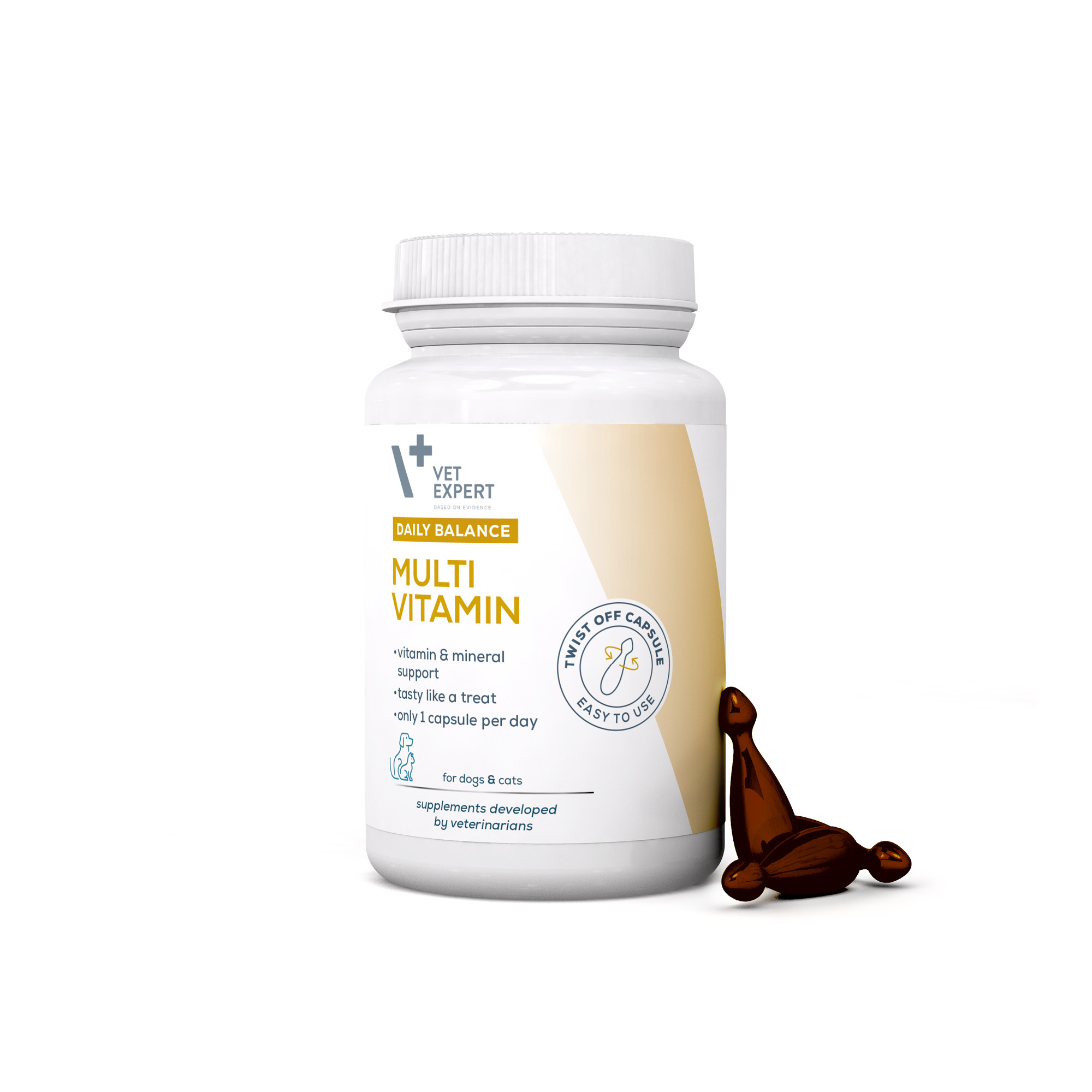 MULTIVITAMIN | VET EXPERT | 30 kaps. Twist Off | Preparat witaminowo-mineralny dla psów i kotów
