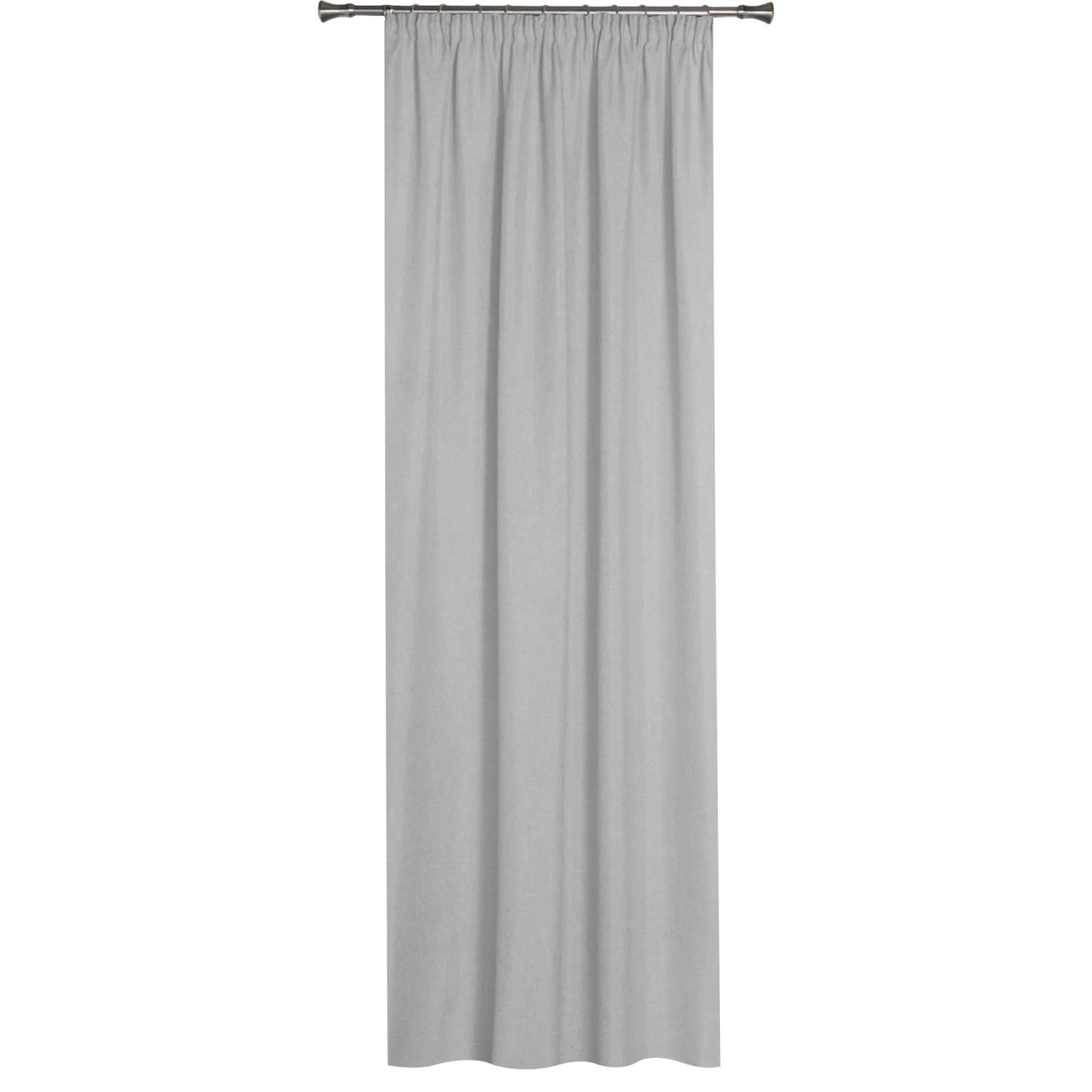 Zasłona FOCUS na taśmie 140 cm x 270 cm jasnoszara