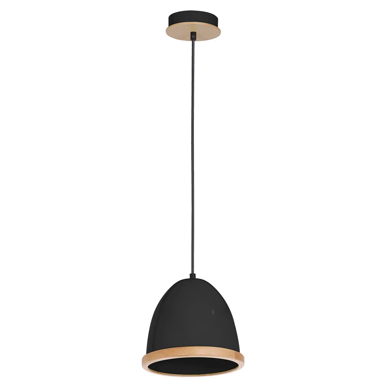 MiLAGRO Lampa wisząca Studio 1x15W LED E27 śr. 21 cm czarna