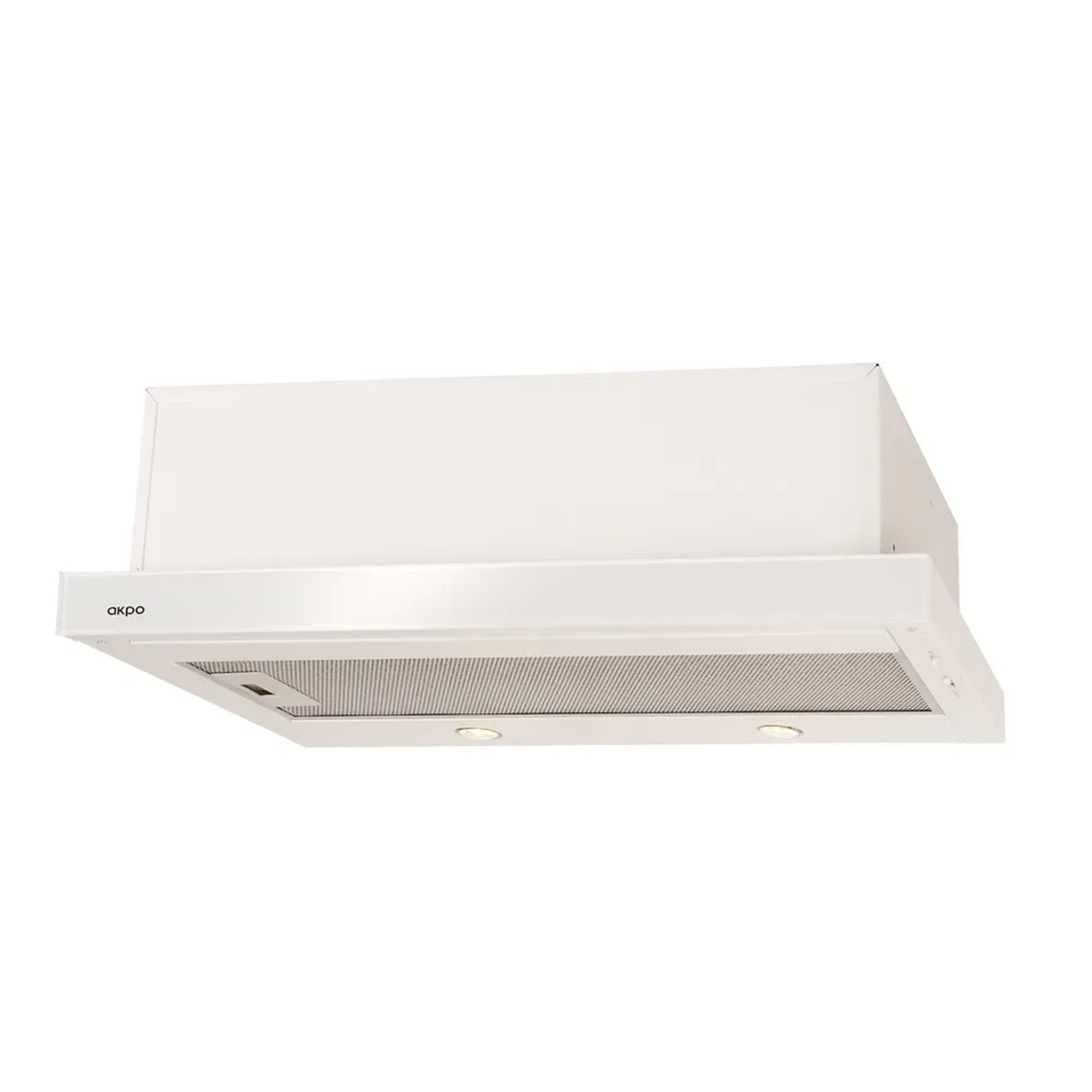 Akpo Okap teleskopowy Light Eco Glass biały 50 cm