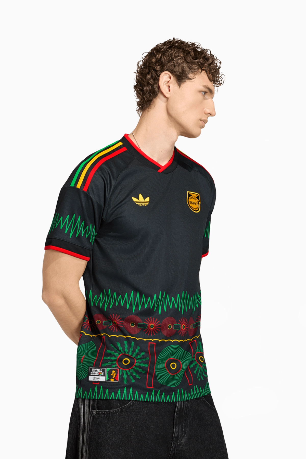 Koszulka Reprezentacji Jamajki adidas Originals x Bob Marley 2026 Wyjazdowa Replica - Czarny