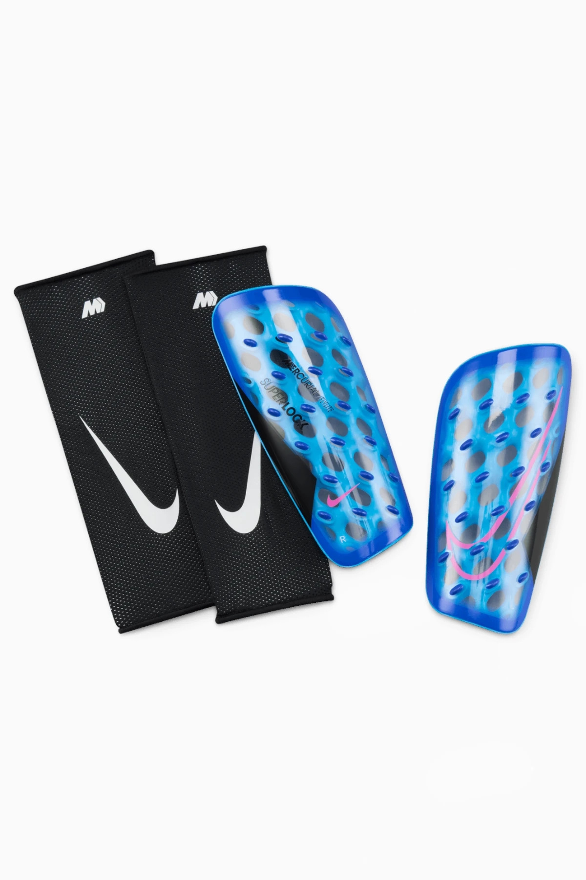 Ochraniacze Nike Mercurial FlyLite SuperLock - Niebieski