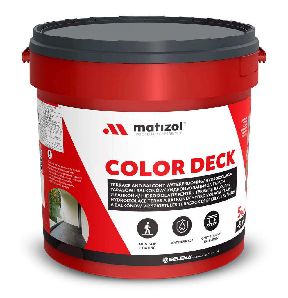 powłoka antypoślizgowa do balkonów - Matizol Color Deck - szary - 5 kg