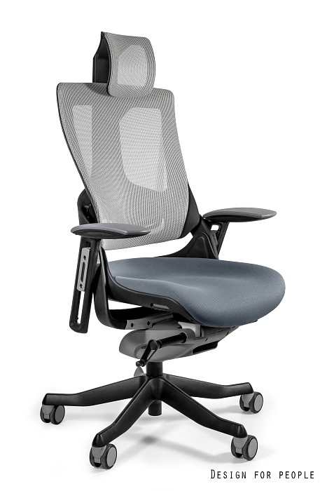 Fotel ergonomiczny WAU 2 czarny stelaż, siatka/tkanina kolory, Unique