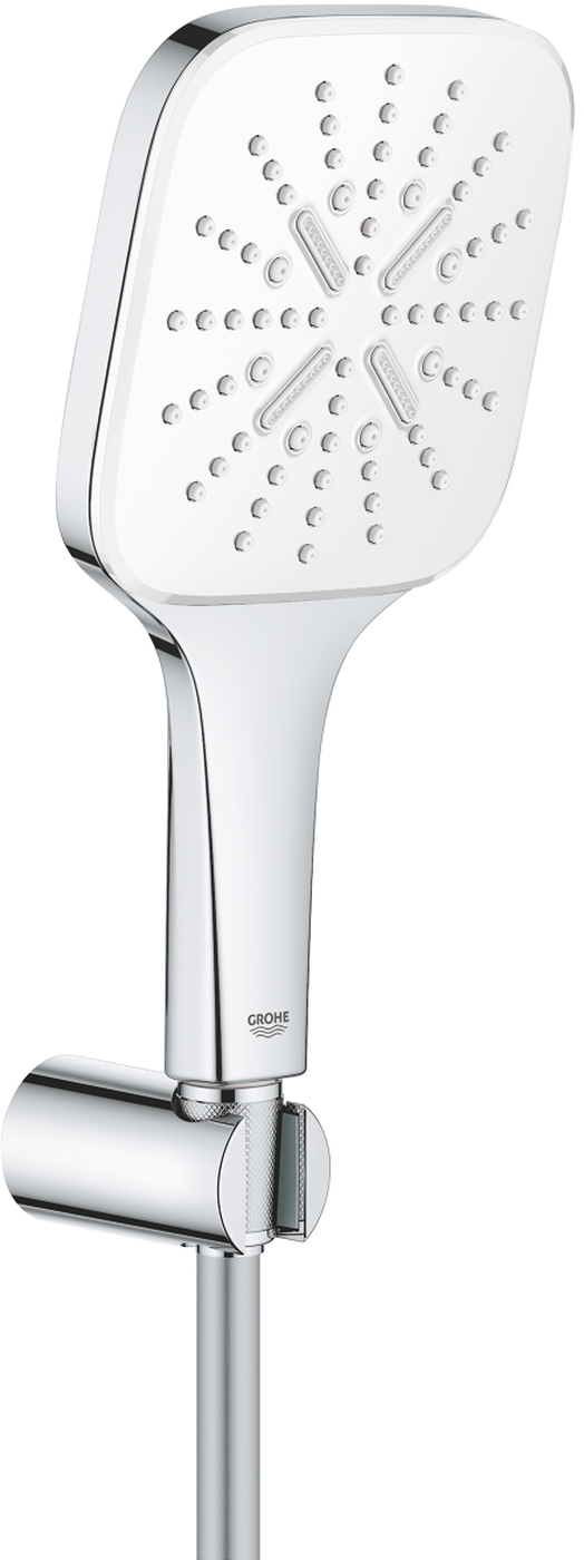 Grohe Rainshower SmartActive 130 Cube zestaw prysznicowy ścienny chrom/biały 26589LS0