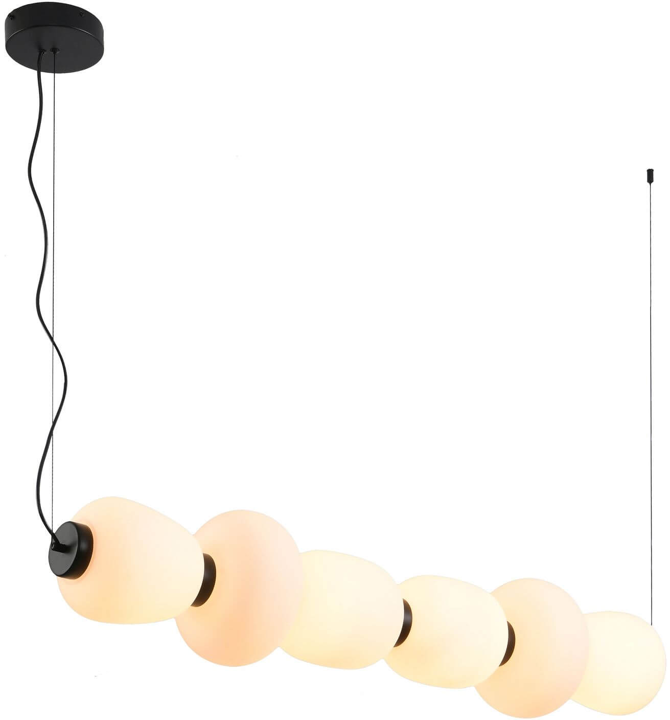 Step Into Design Brilla lampa wisząca 1x69 W biała-czarna ST-CP241210-6L BLACK WHITE