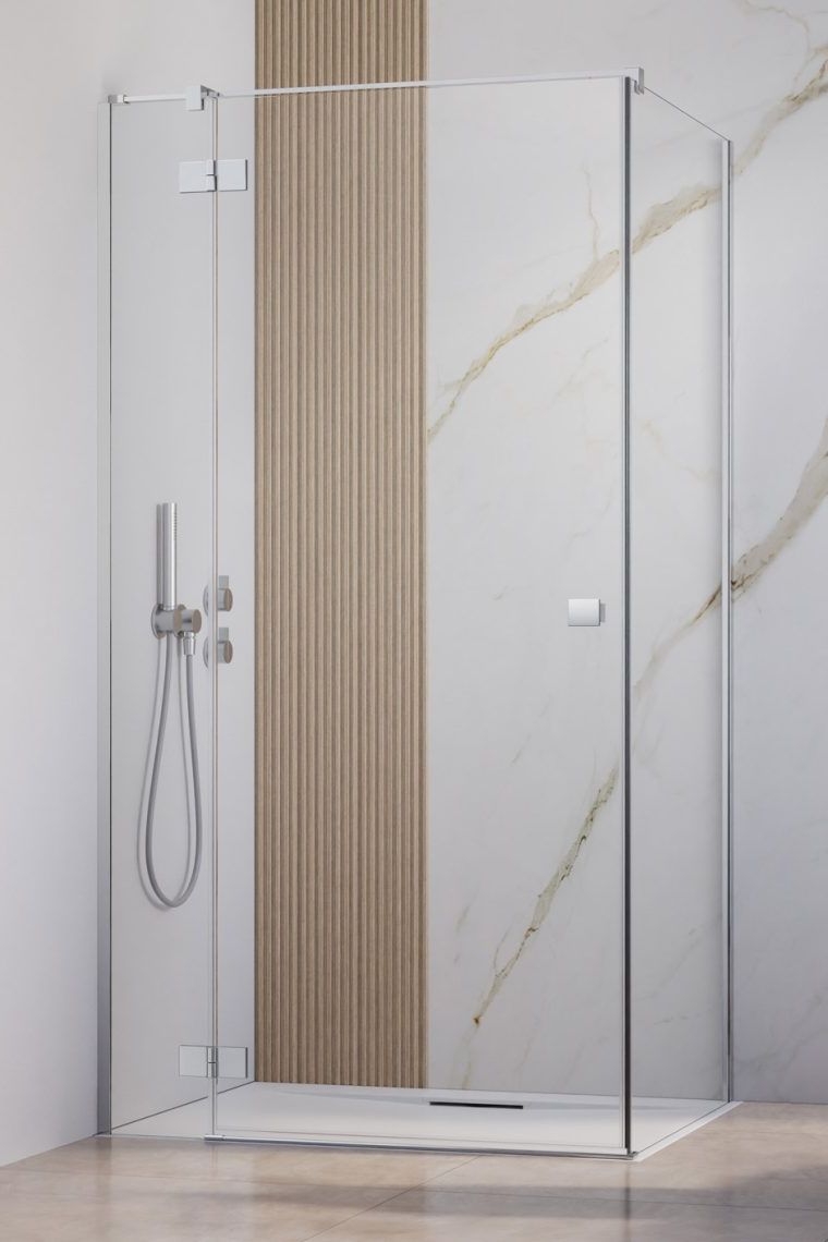 Radaway Essenza 8 DWJ drzwi prysznicowe 61,2 cm uchylne szkło przezroczyste 10480612-01-01L