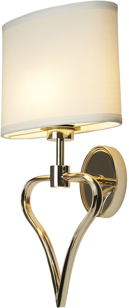 Elstead Lighting Falmouth kinkiet 1x3 W 1x1 W biały-złoty BATH-FALMOUTH-FG