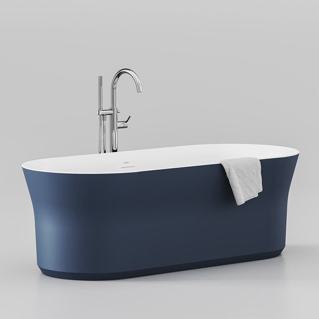 Ravak Ypsilon wanna wolnostojąca 178x86 cm biała/deepsea blue XC00100071