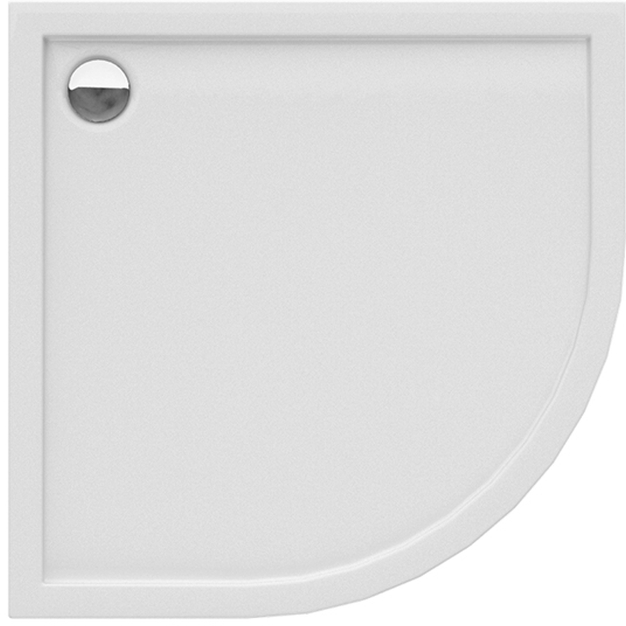 New Trendy Cantare New brodzik 90x90 cm półokrągły biały B-0382