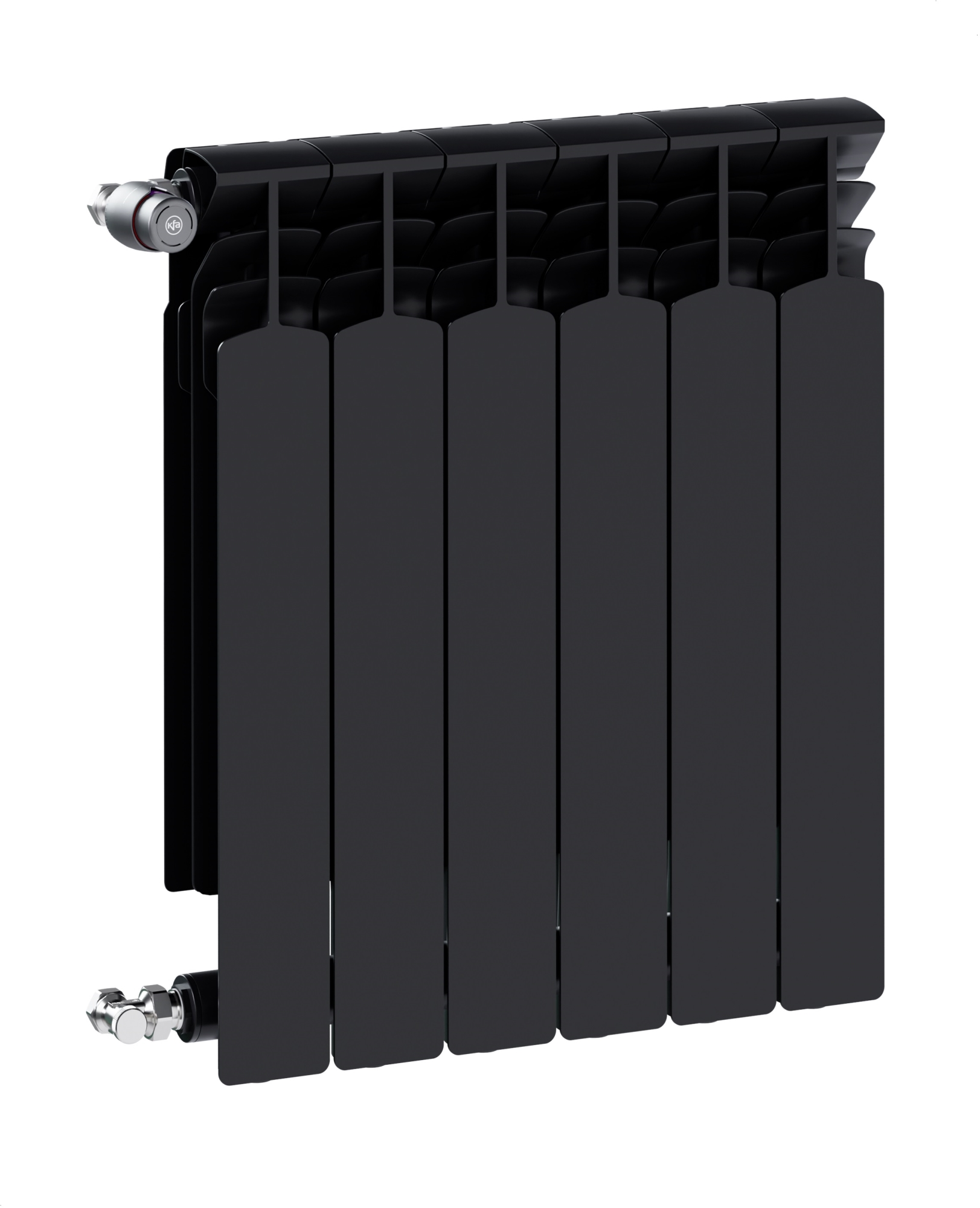 KFA Armatura G600F/6 grzejnik pokojowy 67,2x48,3 cm czarny 772-060-81