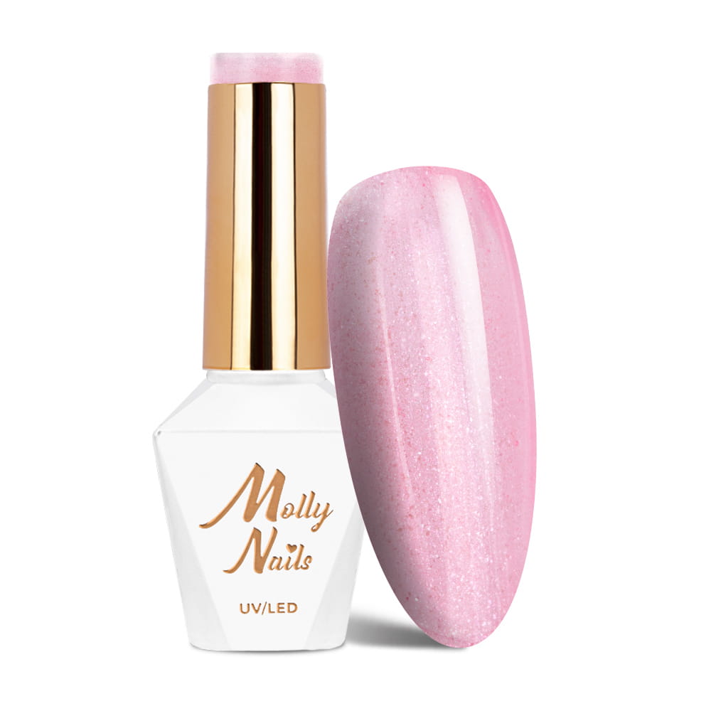 Lakier hybrydowy LED/UV Gel Polish Molly Nails Winter Crystalize Nr 222 Petite Roses HEMA/Di-HEMA Free 8g