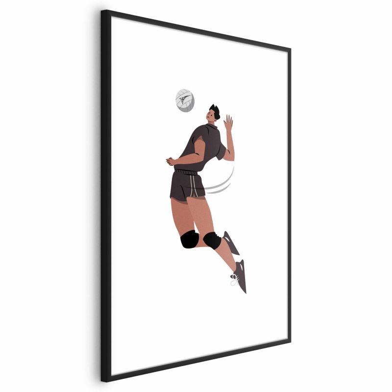 Plakat Artgeist Siatkarz 40x60 cm z ramą czarną 1 szt
