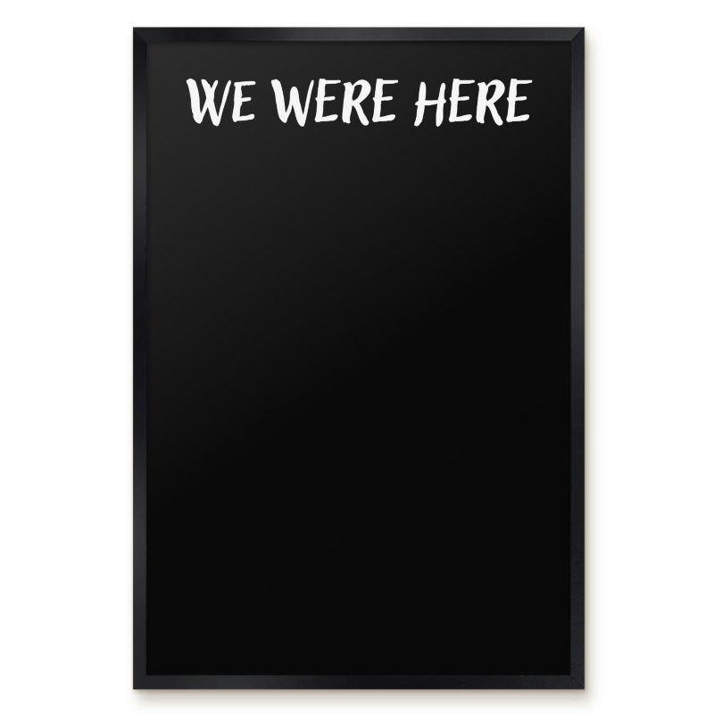 Tablica Magnetyczna Do Notatek Tulup 40x60 cm We were here 5 - Czarna rama Do salonu, sypialni 1 szt.