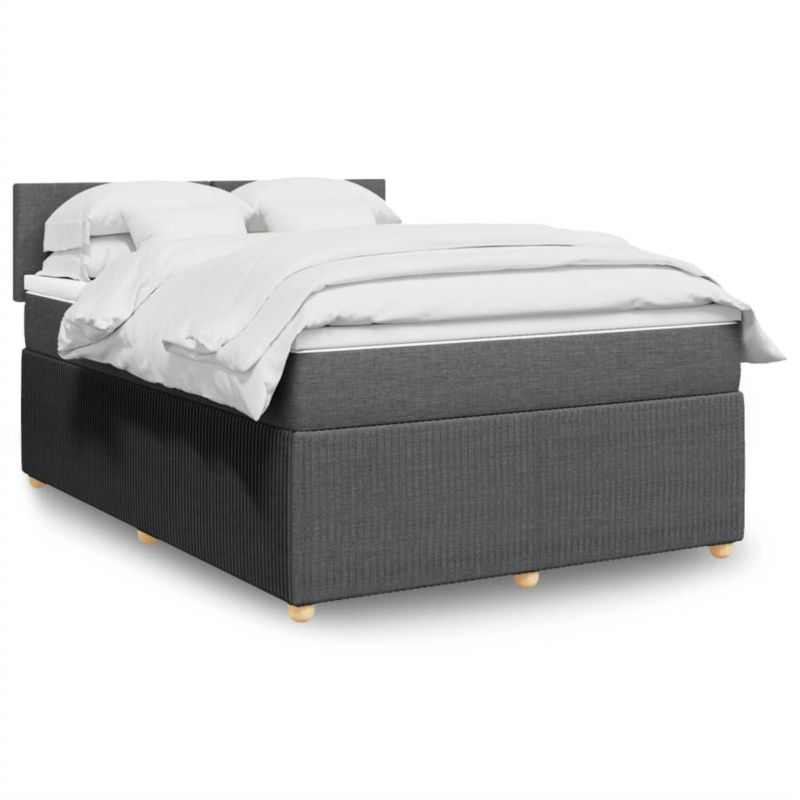 Łóżko kontynentalne WaszeMeble 140x190 cm ciemnoszara WM-3287445 1 szt.